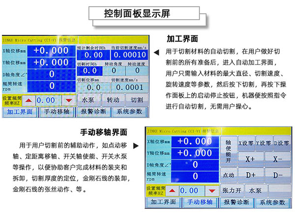 控制面板顯示屏加工界面