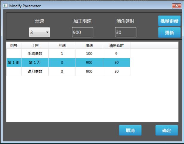 修改參數(shù)功能區(qū)窗口